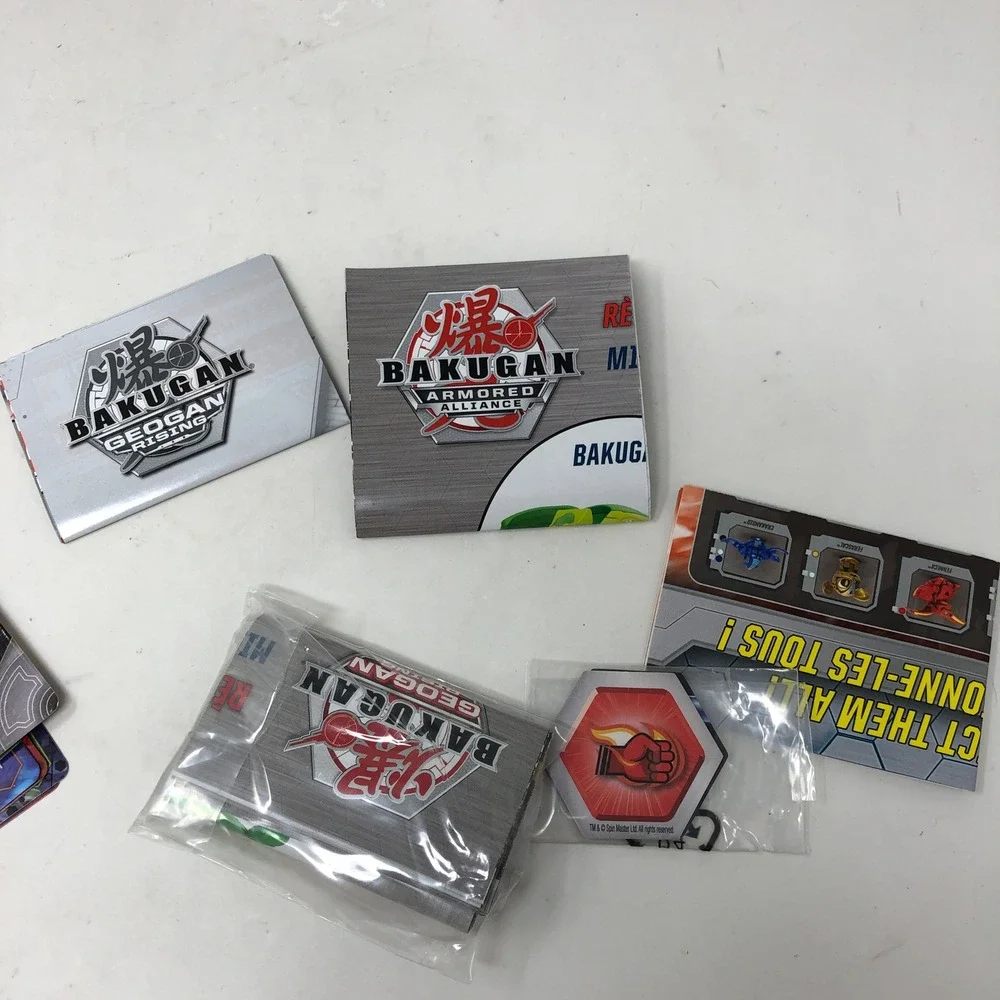 Bakugan Geogan Rising Armored Alliance‎ Lot 12 Figures 4 Magnetic Cards Tokens